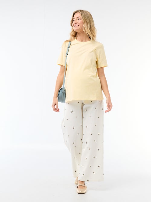 Tee-shirt basique d'allaitement manches courtes - Kiabi