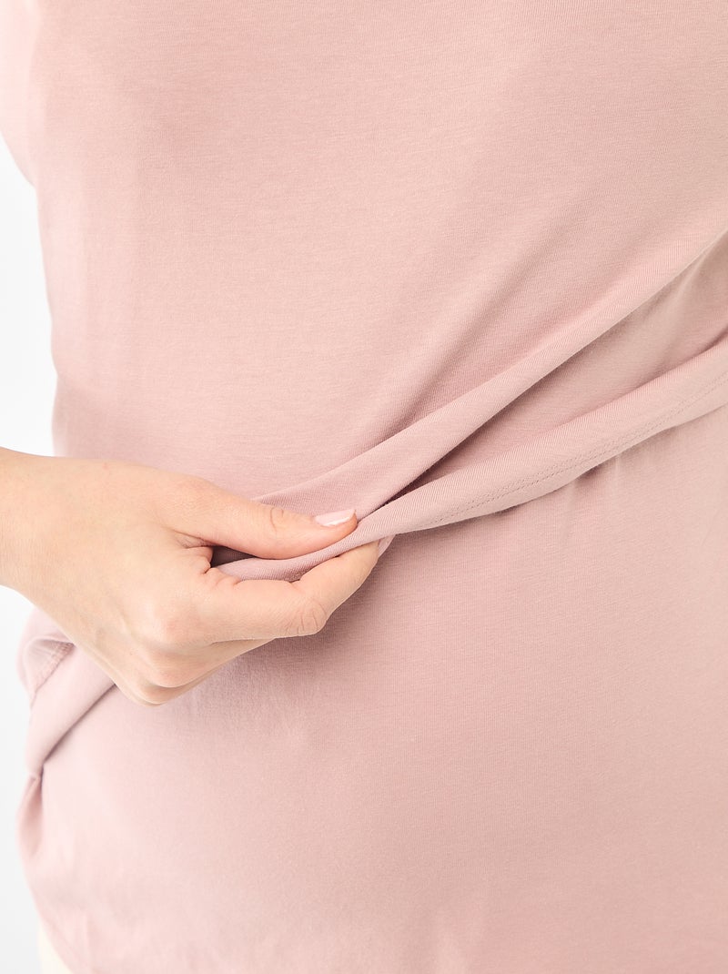 Tee-shirt basique d'allaitement Rose - Kiabi