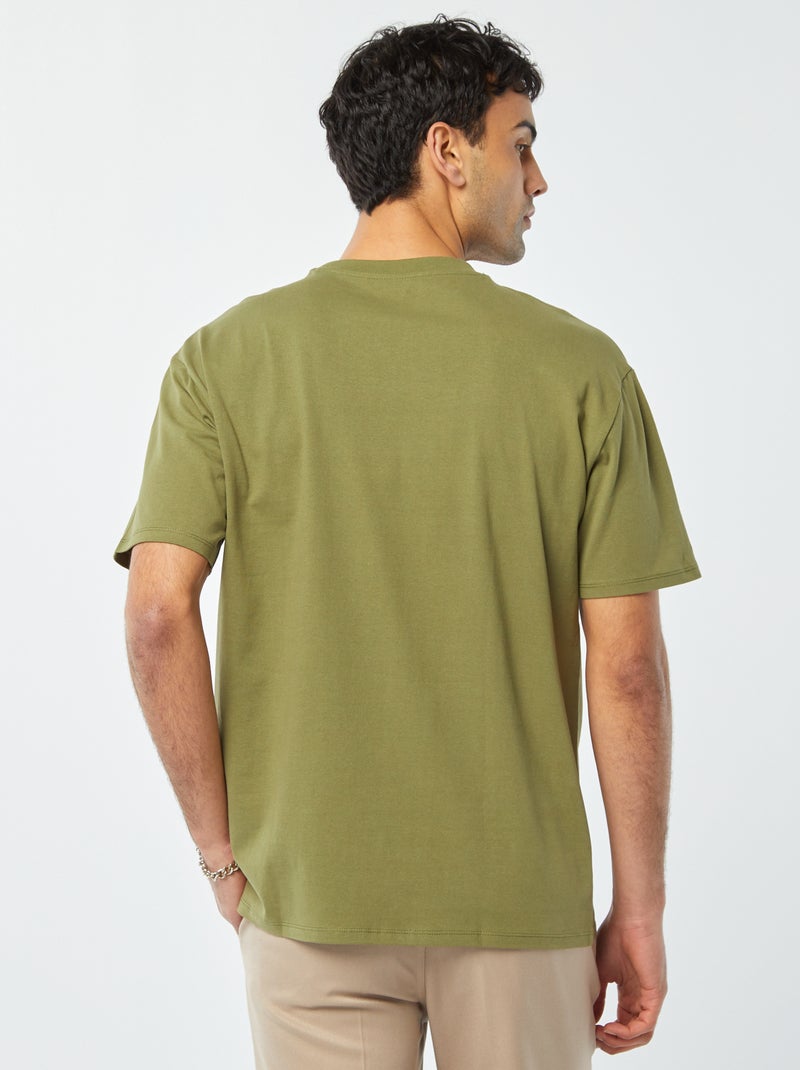Tee-shirt confort fit Vert kaki - Kiabi