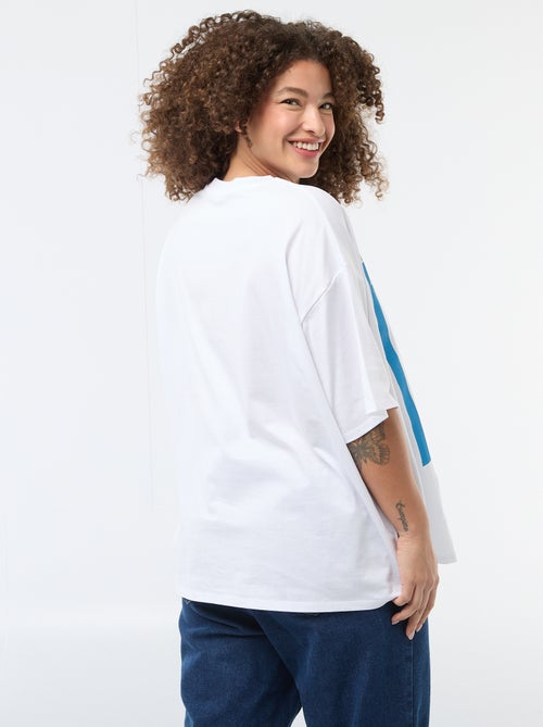 Tee-shirt coupe oversize à manches courtes - Kiabi