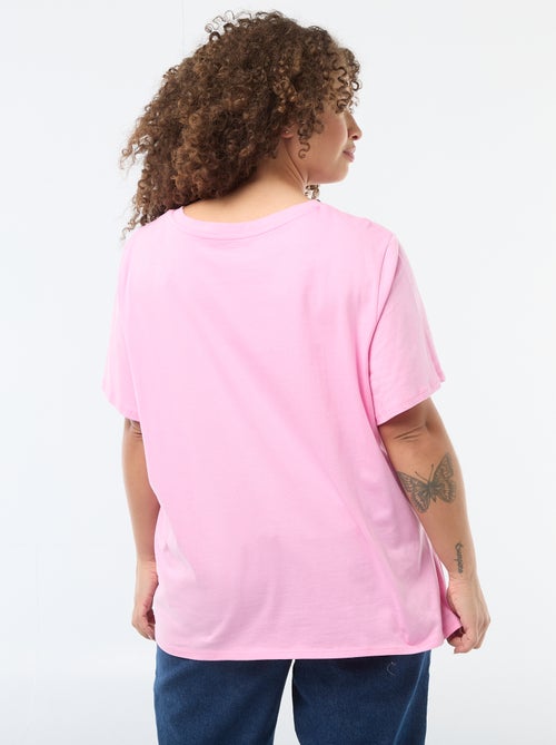 Tee-shirt coupe oversize à manches courtes - Kiabi