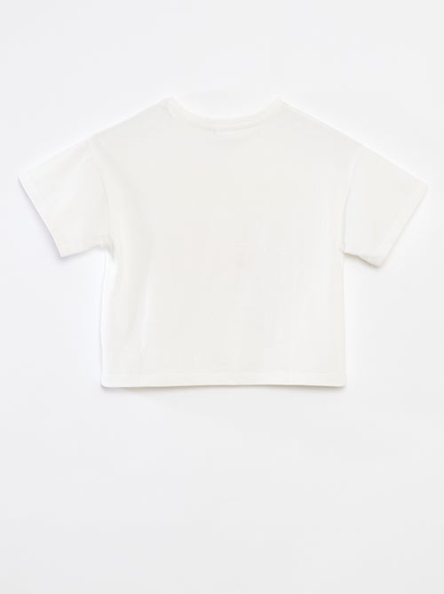 Tee-shirt crop top 'Angel' - Kiabi