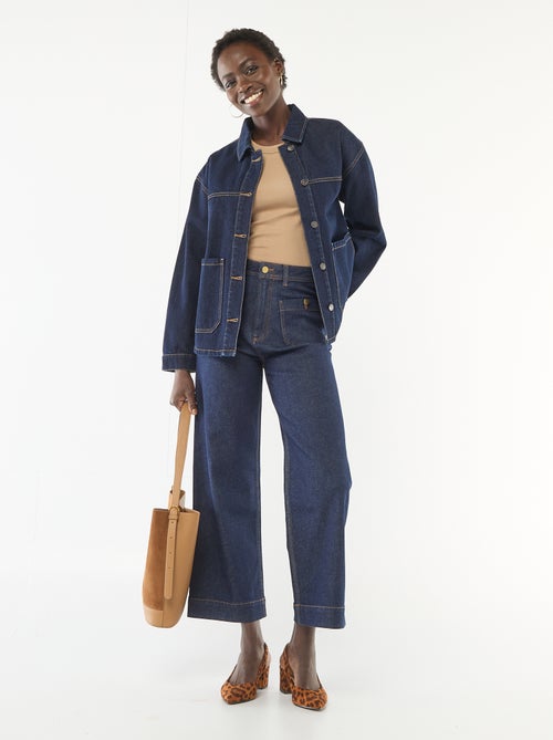 Tee-shirt crop top basique - Kiabi