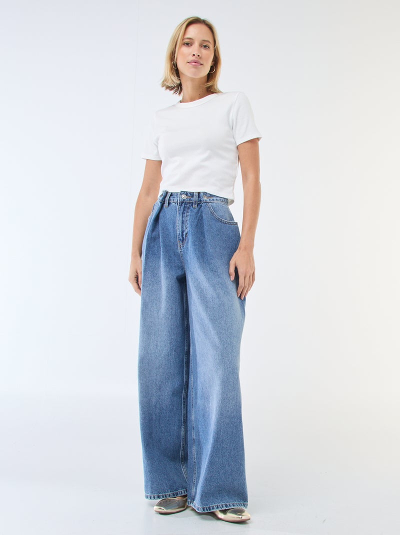 Tee-shirt crop top basique Blanc - Kiabi