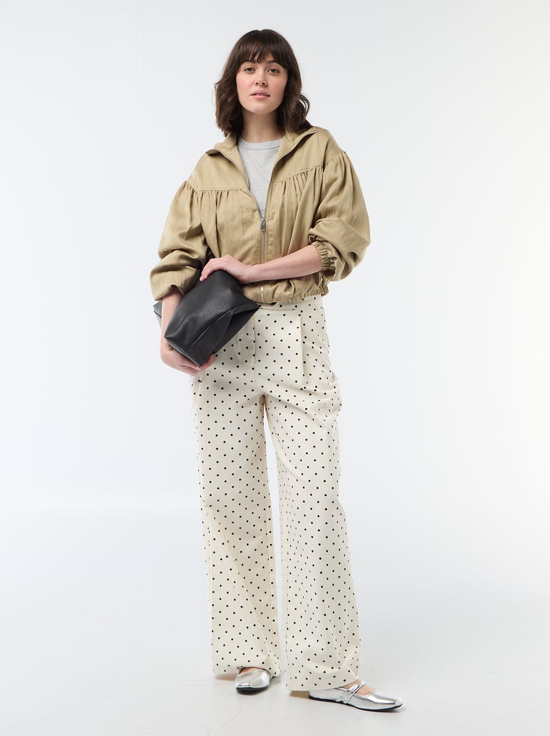 Tee-shirt crop top basique Gris - Kiabi