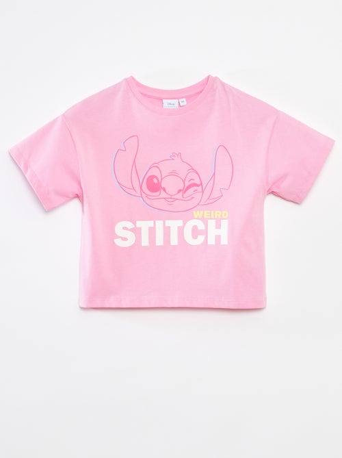 Tee-shirt crop top 'Stitch' - Kiabi