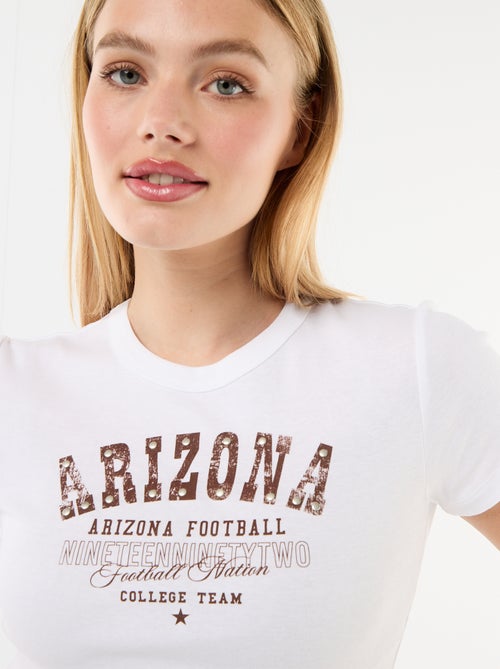 Tee-shirt cropped 'Arizona' - Kiabi
