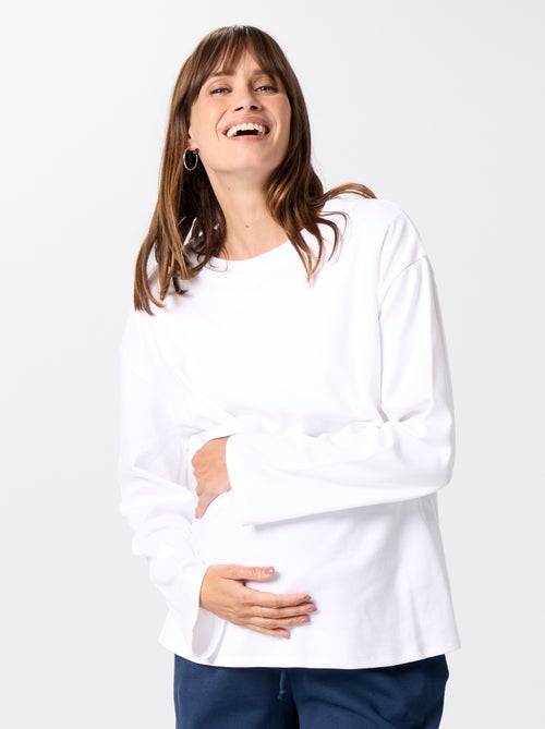 Tee-shirt d'allaitement Ă manches longues - Kiabi Tee-shirt d'allaitement Ă manches longues - Kiabi