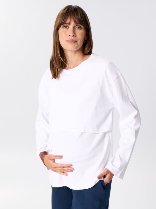 Tee-shirt d'allaitement Ă manches longues - Kiabi Tee-shirt d'allaitement Ă manches longues - Kiabi