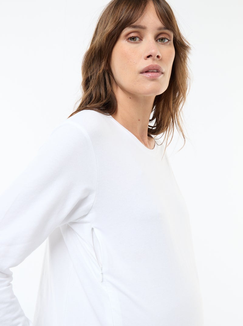 Tee-shirt d'allaitement basique Blanc - Kiabi