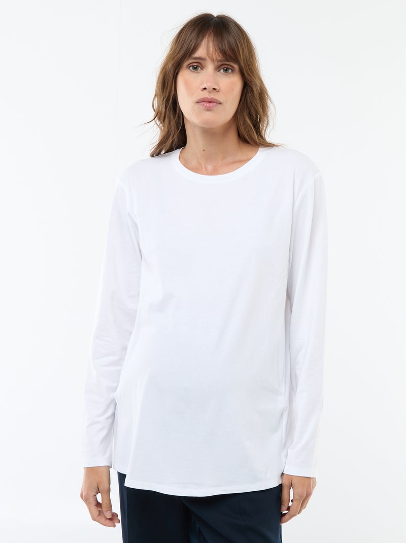 Tee-shirt d'allaitement basique Blanc - Kiabi