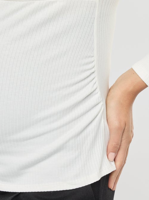 Tee-shirt d'allaitement cache-coeur - Kiabi