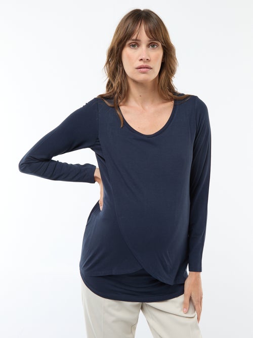 Tee-shirt d'allaitement chiné - Kiabi