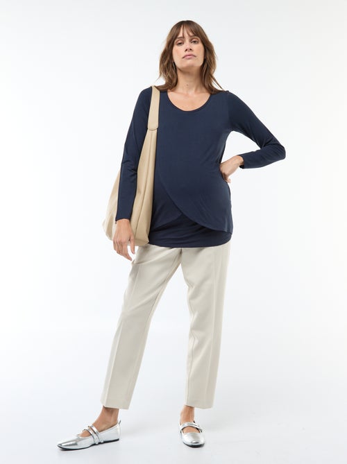 Tee-shirt d'allaitement chiné - Kiabi