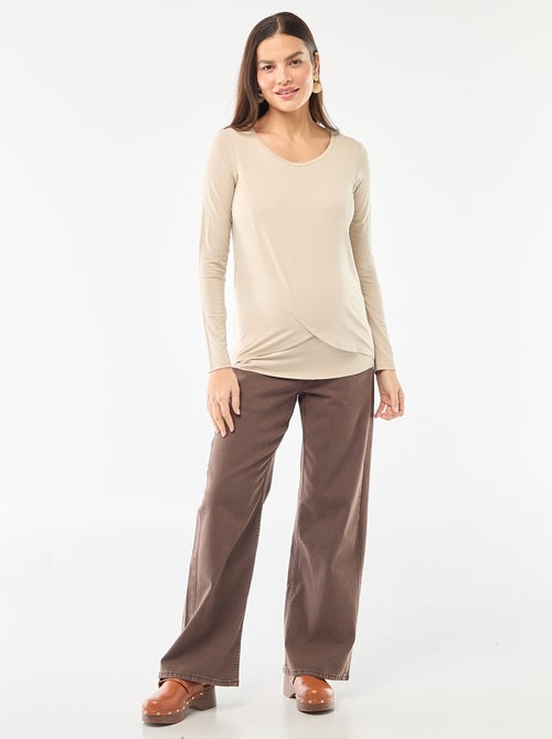 Tee-shirt d'allaitement chiné - Kiabi