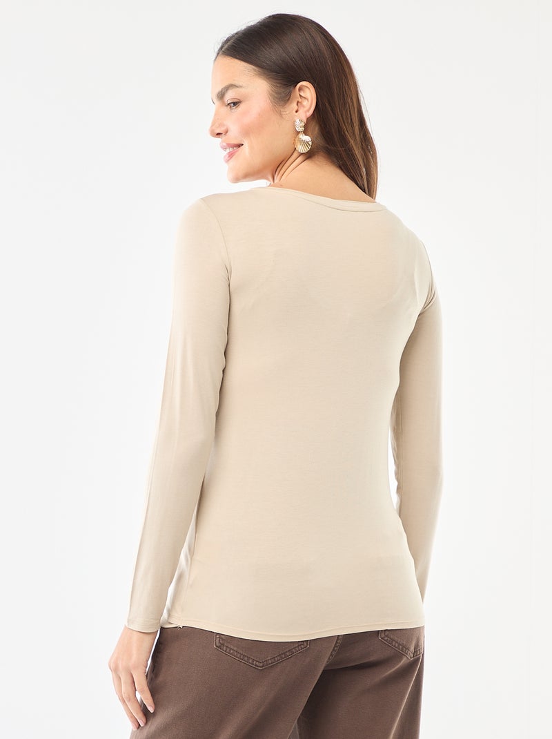 Tee-shirt d'allaitement chiné Gris - Kiabi