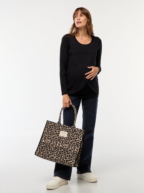 Tee-shirt d'allaitement chiné - Kiabi