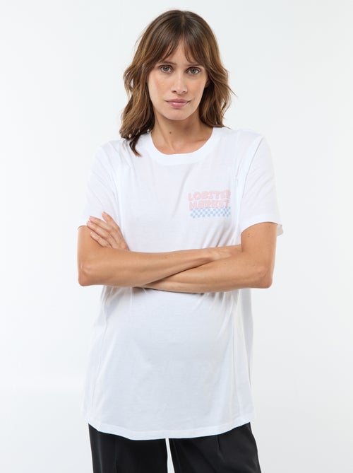 Tee-shirt d'allaitement imprimé à manches courtes - Kiabi