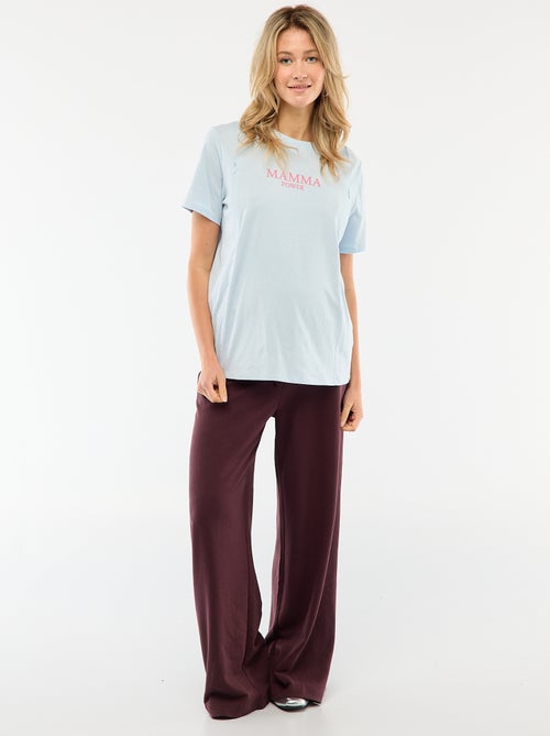Tee-shirt d'allaitement imprimé à manches courtes - Kiabi