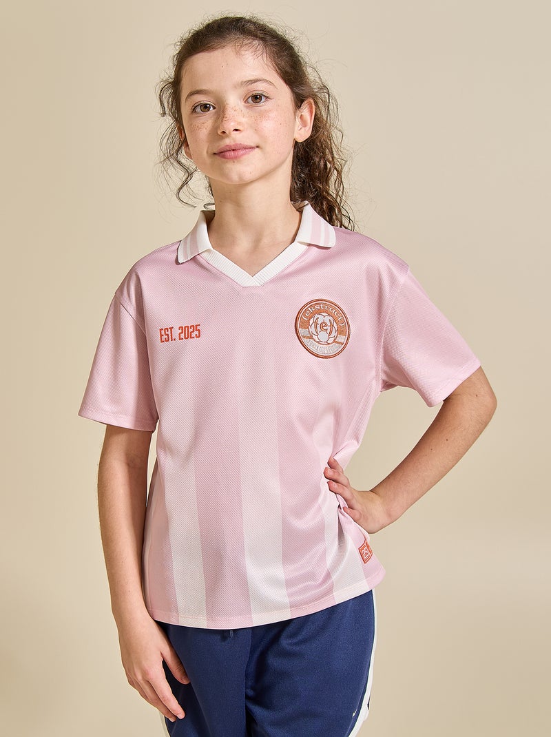 Tee-shirt de foot à manches courtes Rose - Kiabi