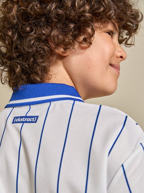 Tee-shirt de foot rayé à manches courtes - Kiabi Tee-shirt de foot rayé à manches courtes - Kiabi