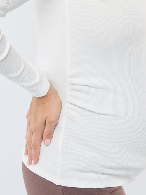 Tee-shirt de maternité côtelé - Kiabi
