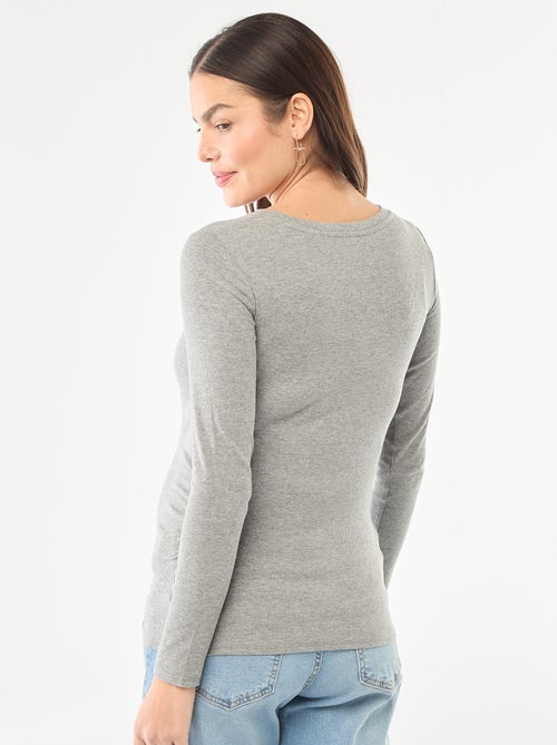 Tee-shirt de maternité côtelé - Kiabi