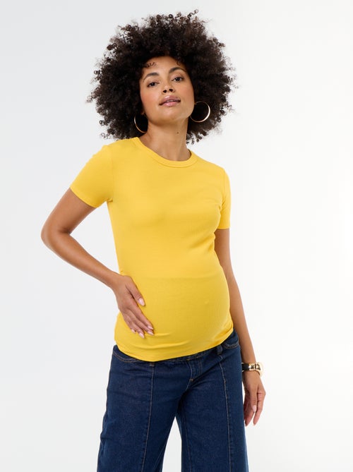 Tee-shirt de maternité côtelé - Kiabi
