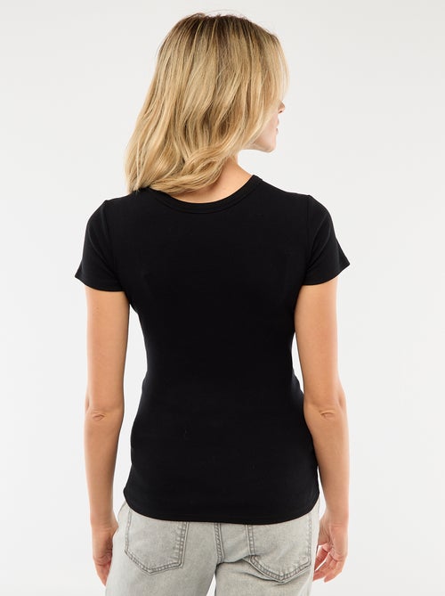 Tee-shirt de maternité côtelé - Kiabi