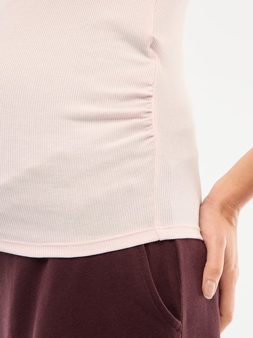 Tee-shirt de maternité côtelé - Kiabi