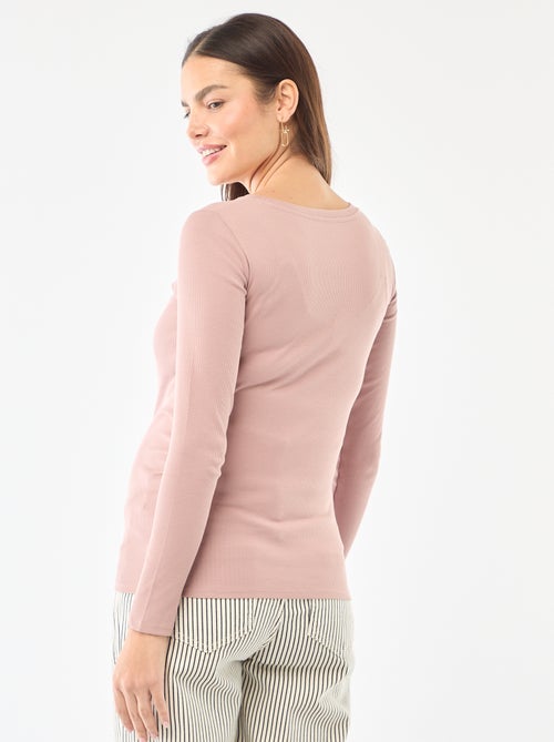 Tee-shirt de maternité côtelé - Kiabi