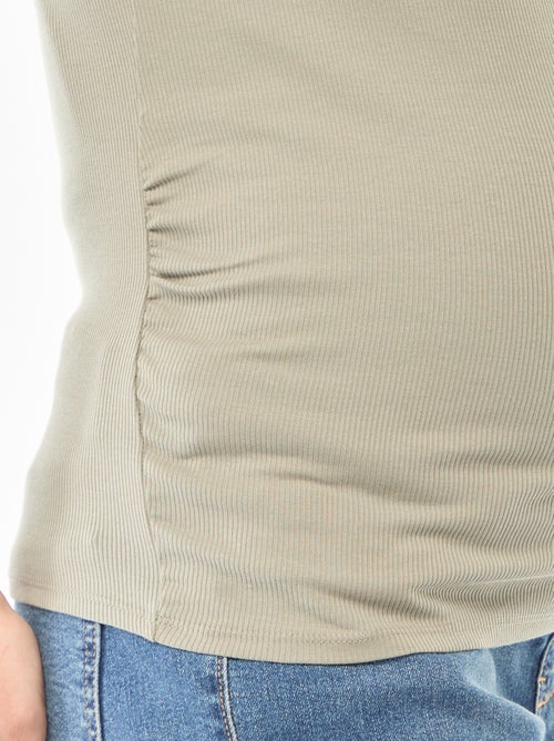 Tee-shirt de maternité côtelé - Kiabi