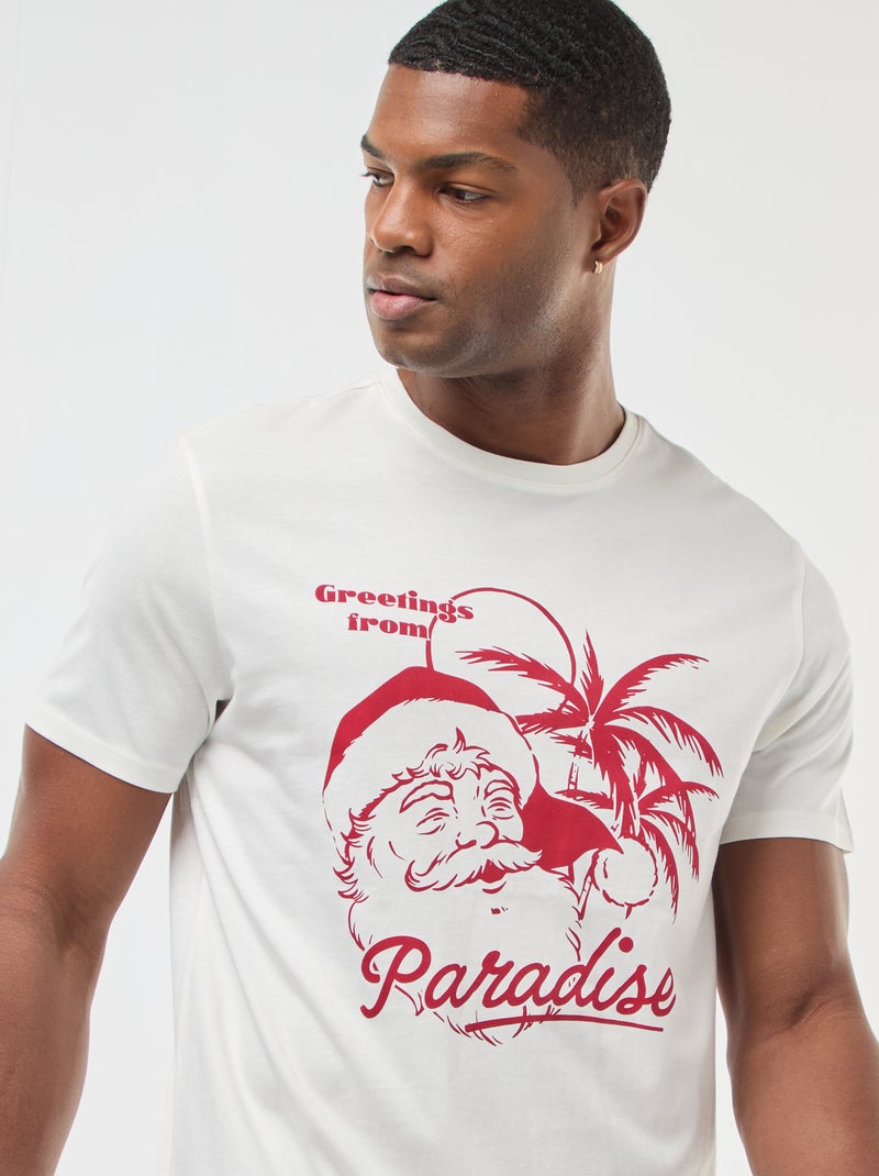 Tee-shirt de Noël fantaisie Blanc - Kiabi