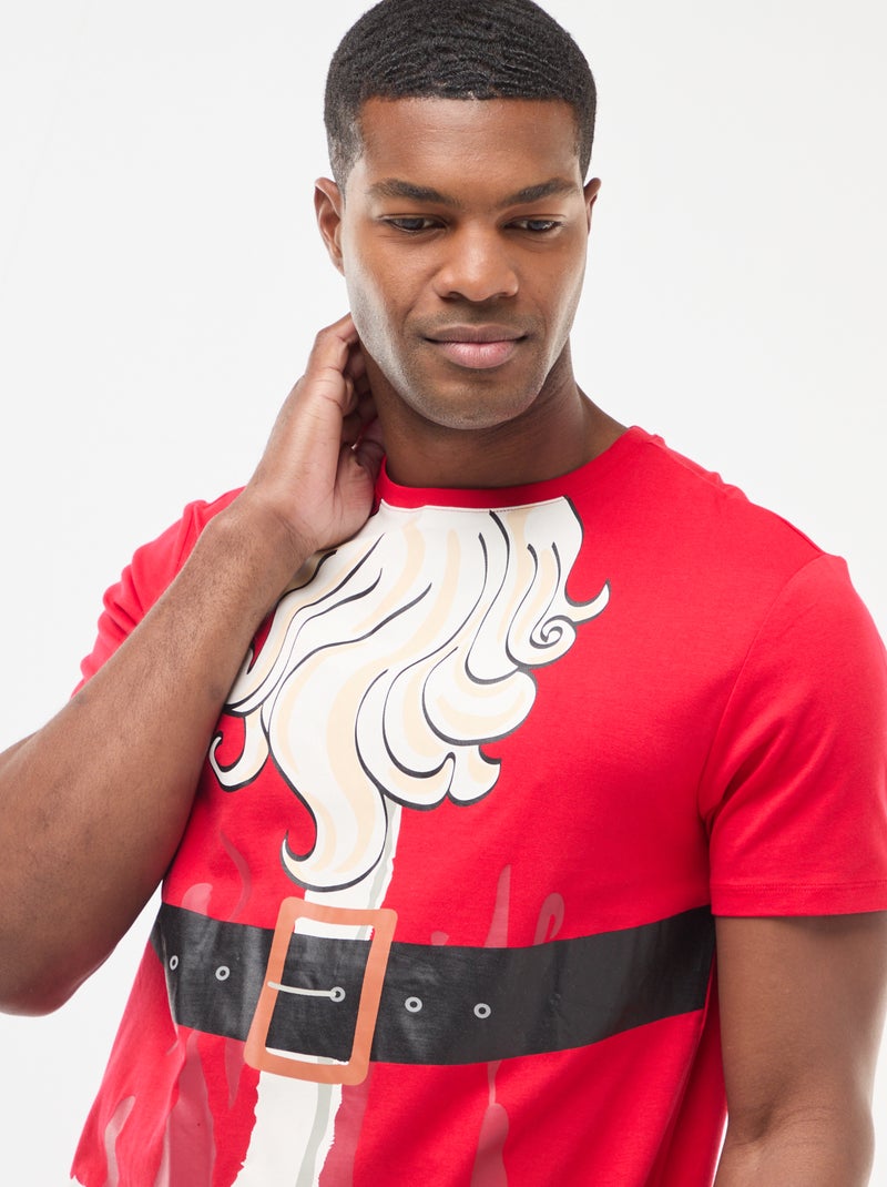 Tee-shirt de Noël fantaisie Rouge - Kiabi