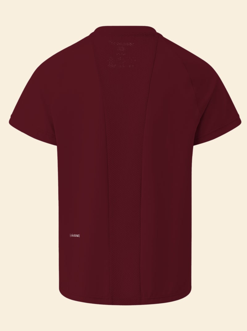 Tee-shirt de sport fluide manches courtes (Ekstract) Rouge - Kiabi