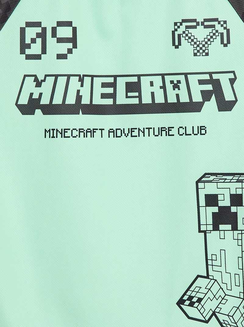 Tee-shirt de sport fluide 'Minecraft' Vert - Kiabi