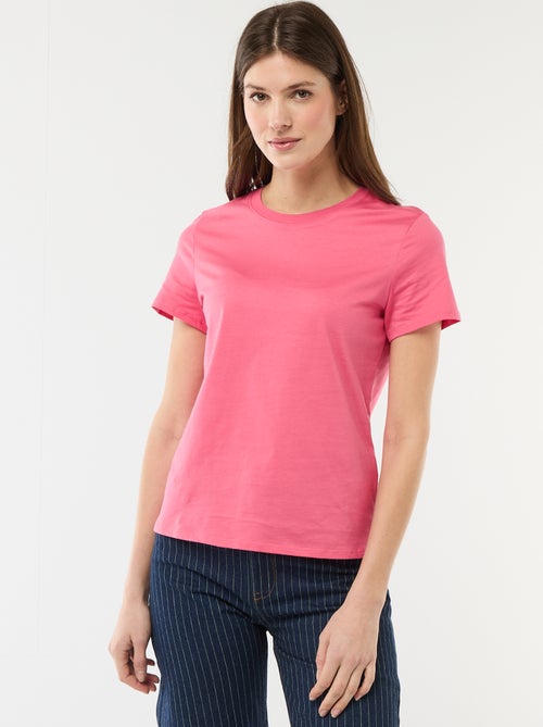 Tee-shirt en jersey manches courtes - Kiabi