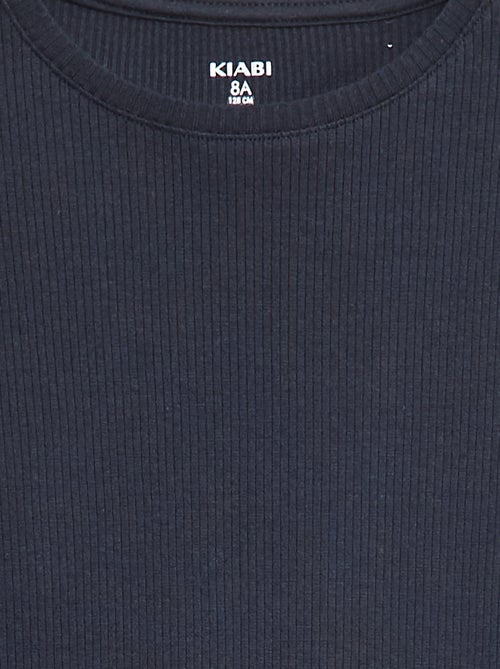 Tee-shirt en maille côtelée - Kiabi Tee-shirt en maille côtelée - Kiabi