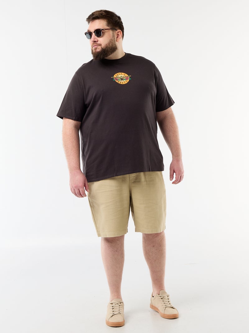 Tee-shirt 'Guns'N Roses' à manches courtes Noir - Kiabi