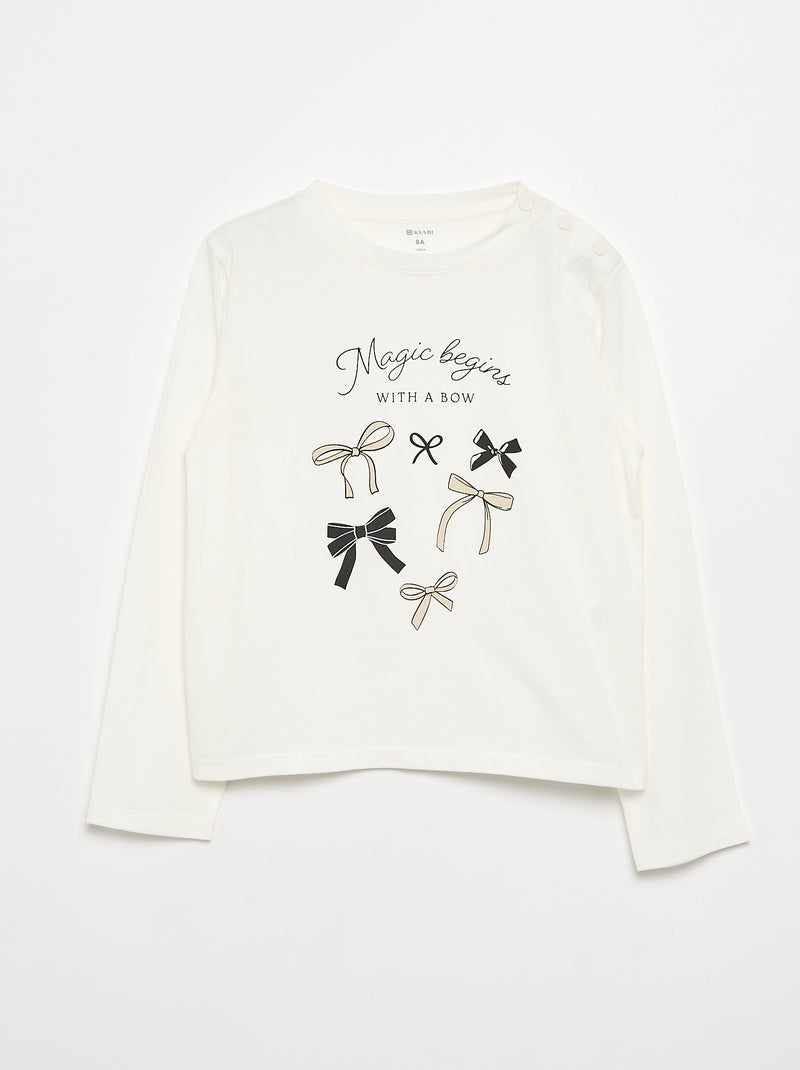 Tee-shirt imprimé - collection facile à enfiler Blanc - Kiabi