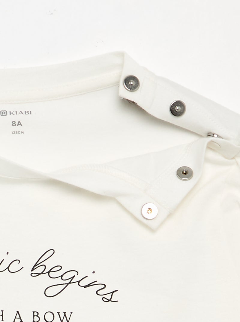 Tee-shirt imprimé - collection facile à enfiler Blanc - Kiabi