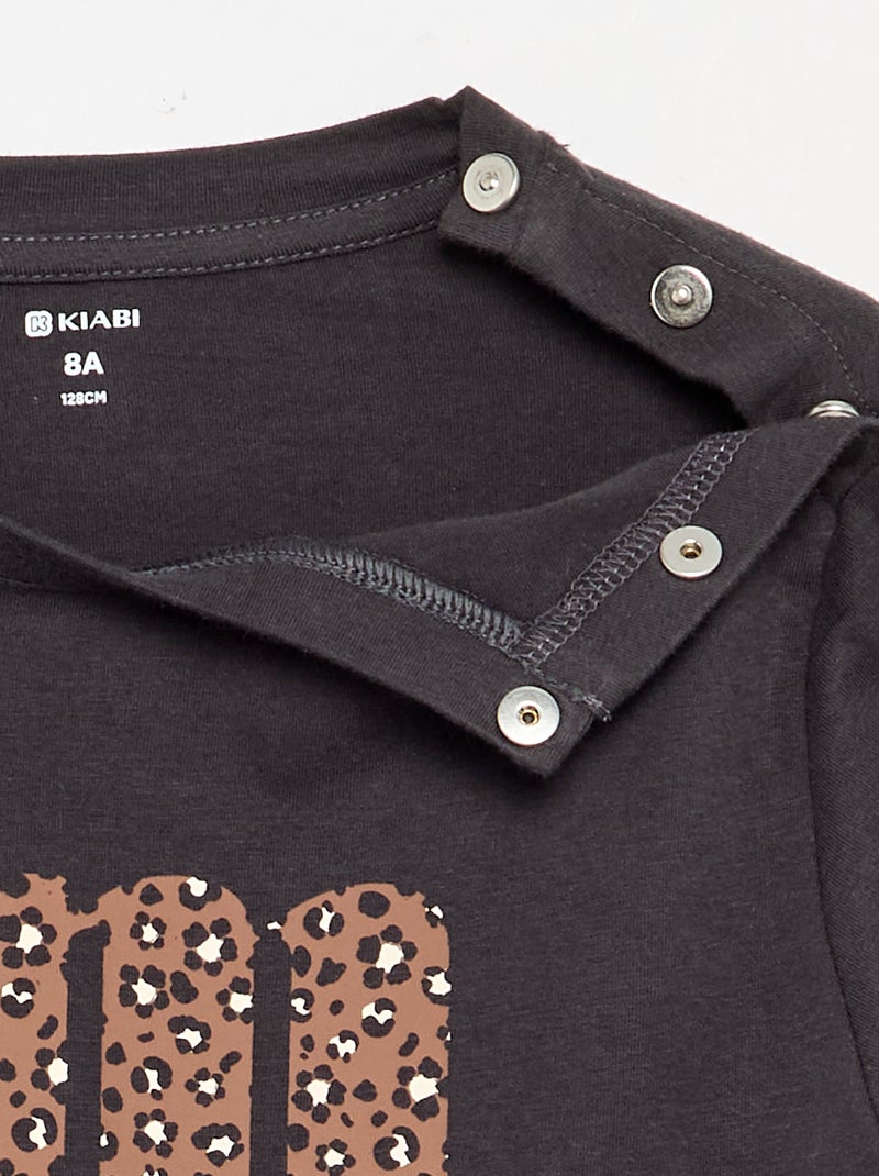 Tee-shirt imprimé - collection facile à enfiler Gris - Kiabi
