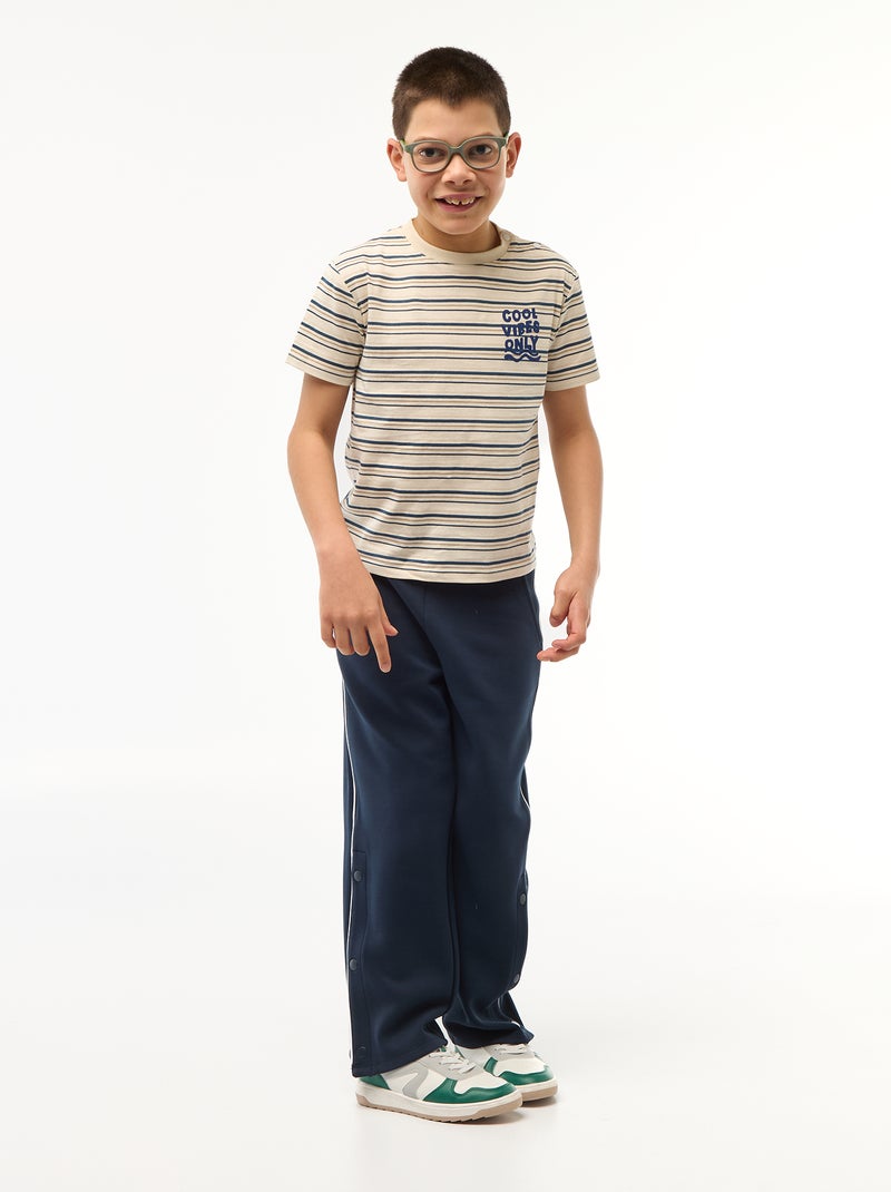 Tee-shirt imprimé à manches courtes - Collection facile à enfiler Beige - Kiabi