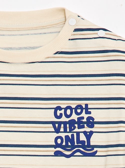 Tee-shirt imprimé à manches courtes - Collection facile à enfiler - Kiabi