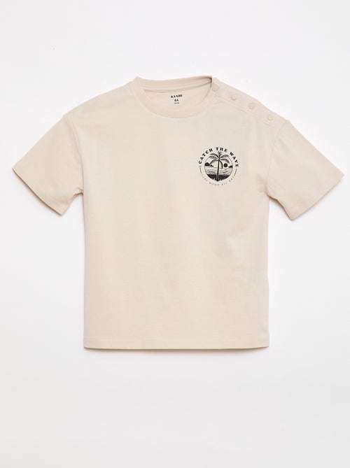 Tee-shirt imprimé à manches courtes - Collection facile à enfiler - Kiabi Tee-shirt imprimé à manches courtes - Collection facile à enfiler - Kiabi