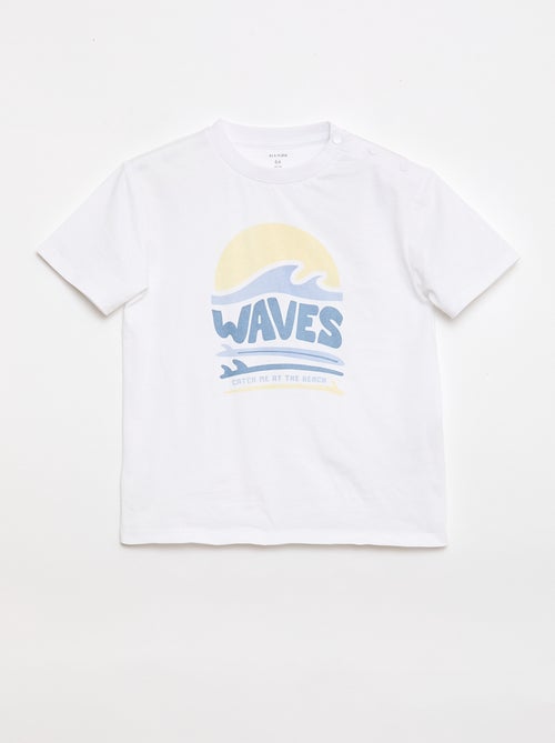 Tee-shirt imprimé à manches courtes - Collection facile à enfiler - Kiabi