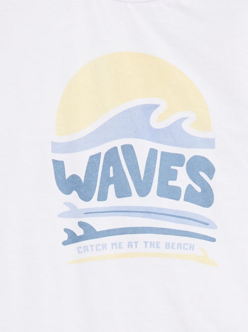 Tee-shirt imprimé à manches courtes - Collection facile à enfiler - Kiabi