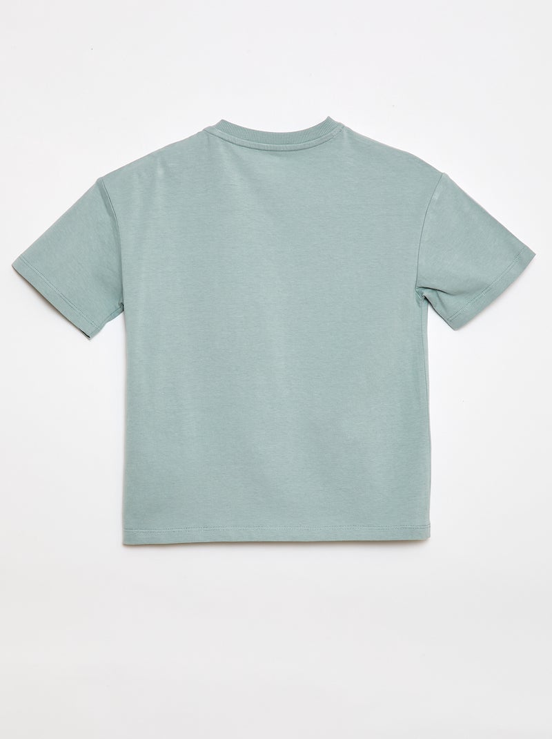 Tee-shirt imprimé à manches courtes - Collection facile à enfiler Bleu - Kiabi