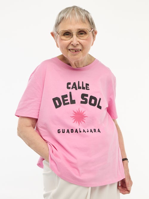 Tee-shirt imprimé à manches courtes - collection facile à enfiler - Kiabi