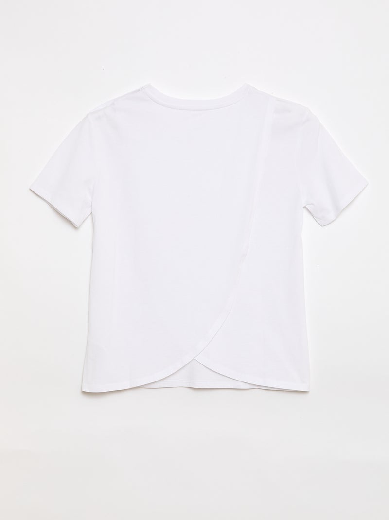 Tee-shirt imprimé à manches courtes - So Easy Blanc - Kiabi